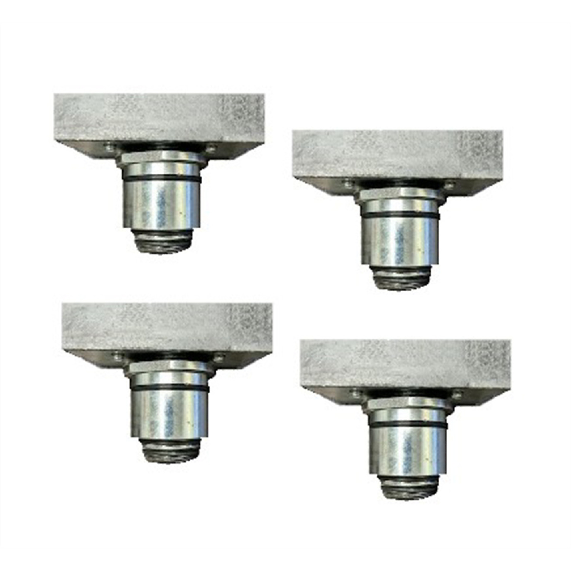 Atlas Automotive Equipment Set of 4 Slotted Rubber Adjustable Adapters, 2" Peg Size